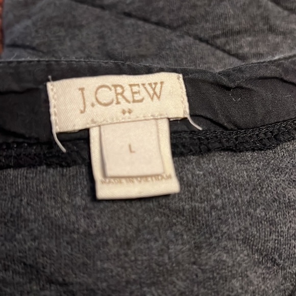 J. CREW Quilted Sweatshirt w/ Black Trim Size Large - Picture 6 of 7